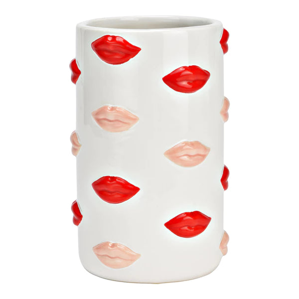 Vase mit Lippen
