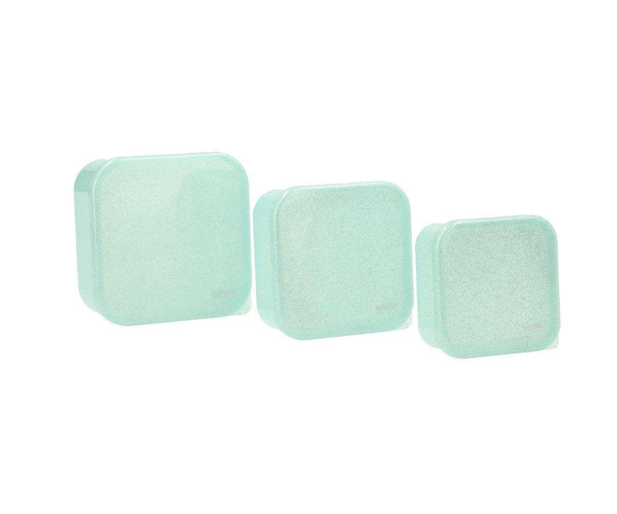 Türkis Glitzer Brotdosen 3er Set