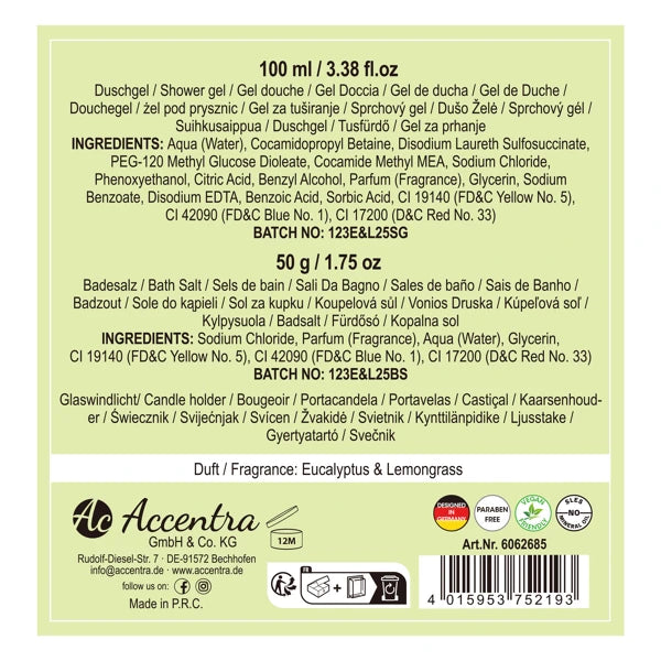 Botanic Spa Geschenkset – Eukalyptus & Lemongras