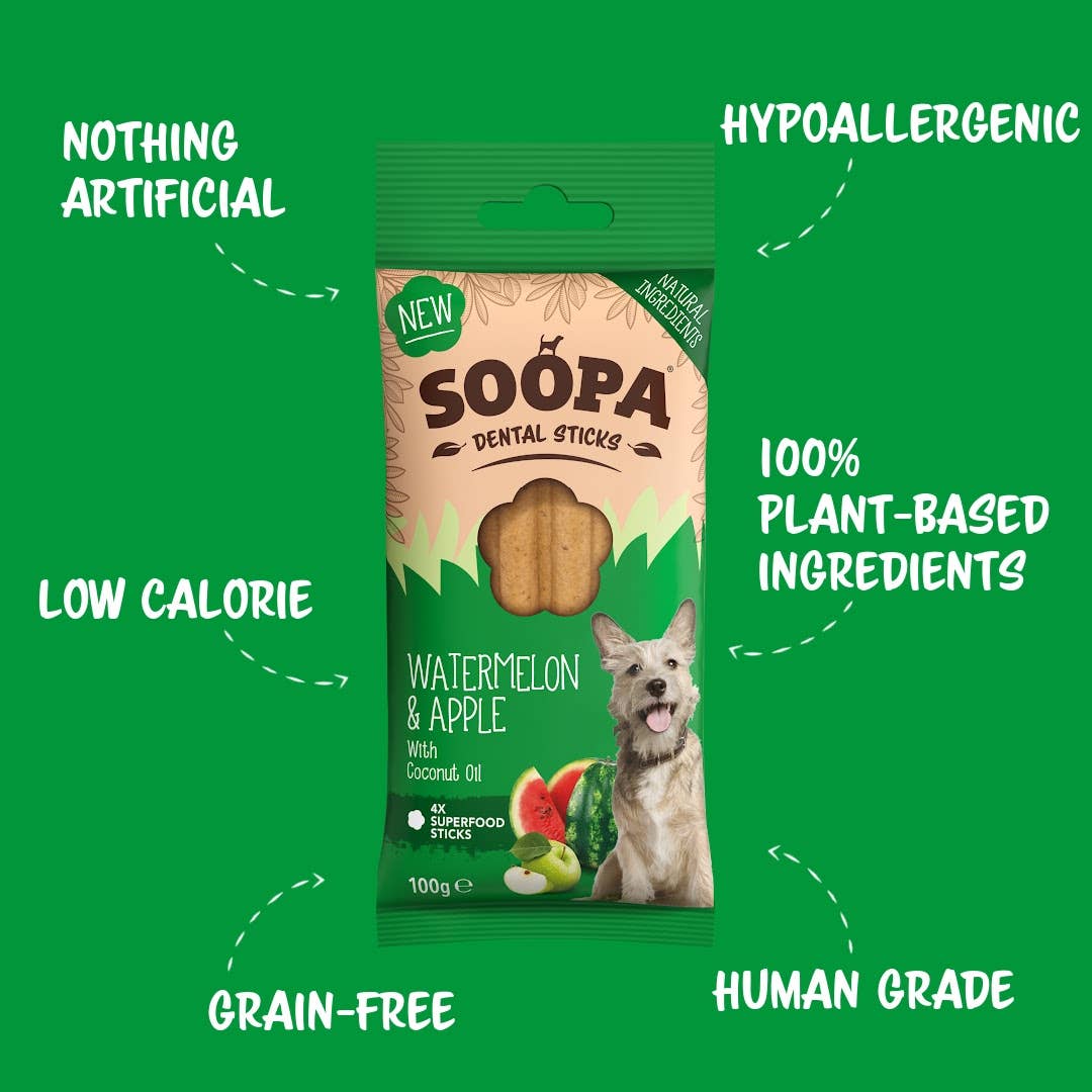Wassermelone & Apfel-Zahnsticks für Hunde