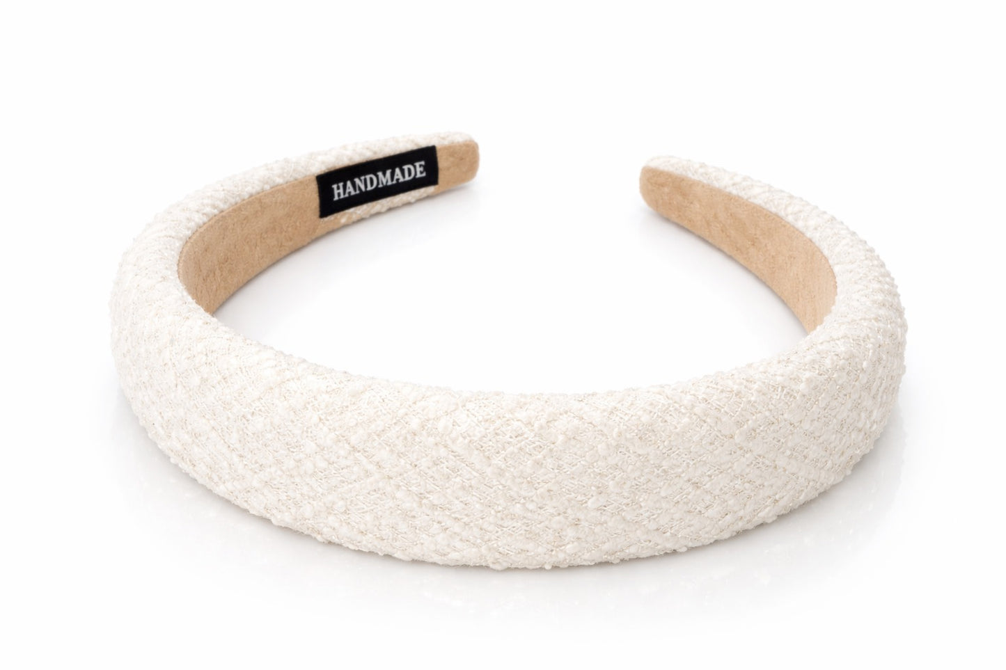 Haarreif aus Tweed – Creme / Ivory