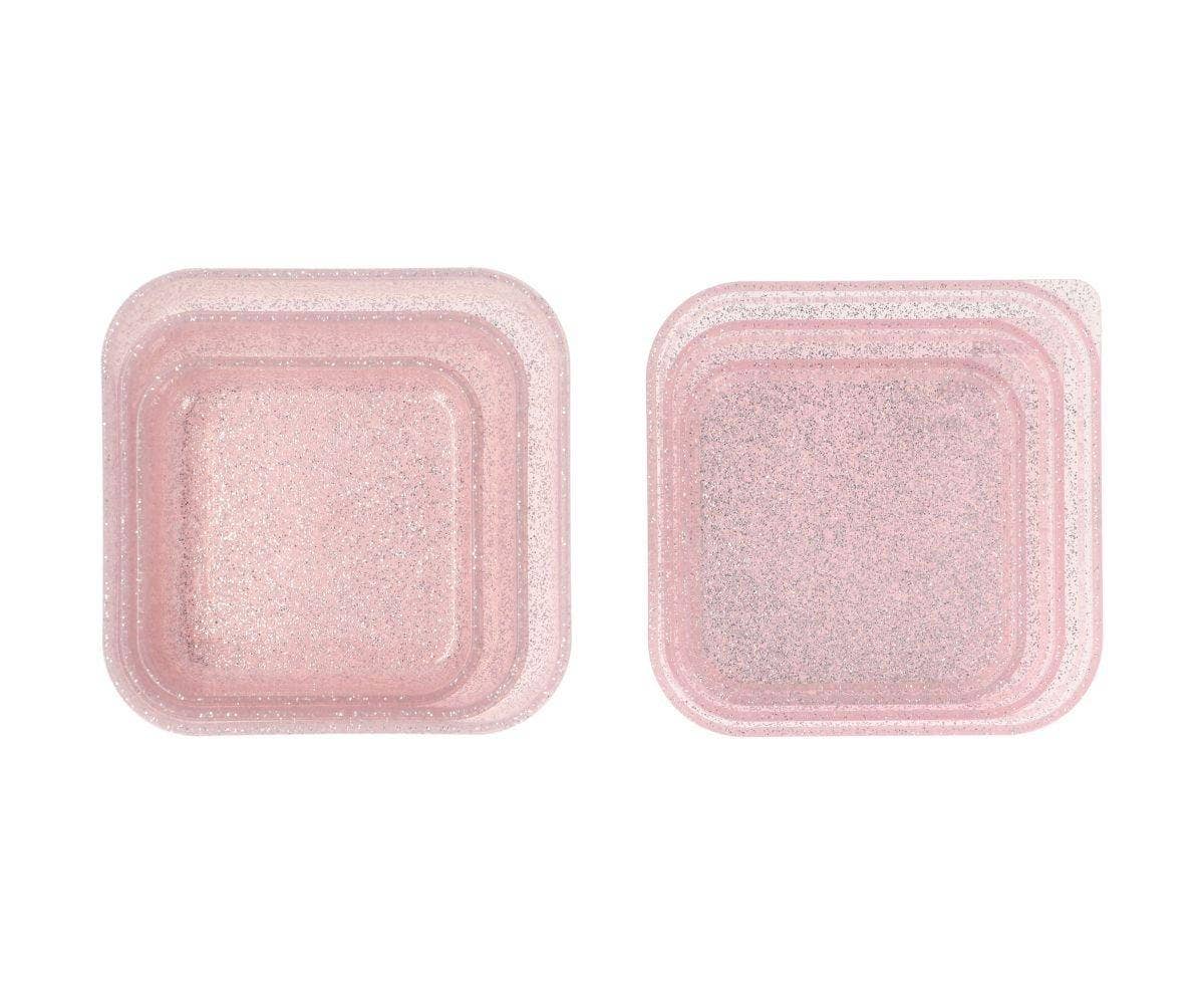 Rosa Glitzer Brotdosen 3er Set