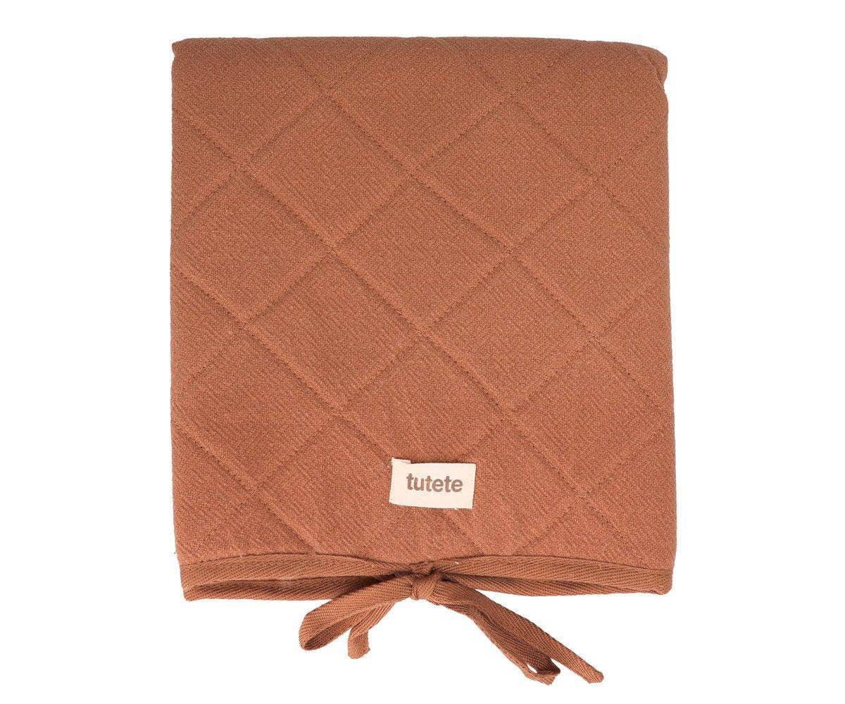 Braune Baby Wickelauflage aus Baumwolle
