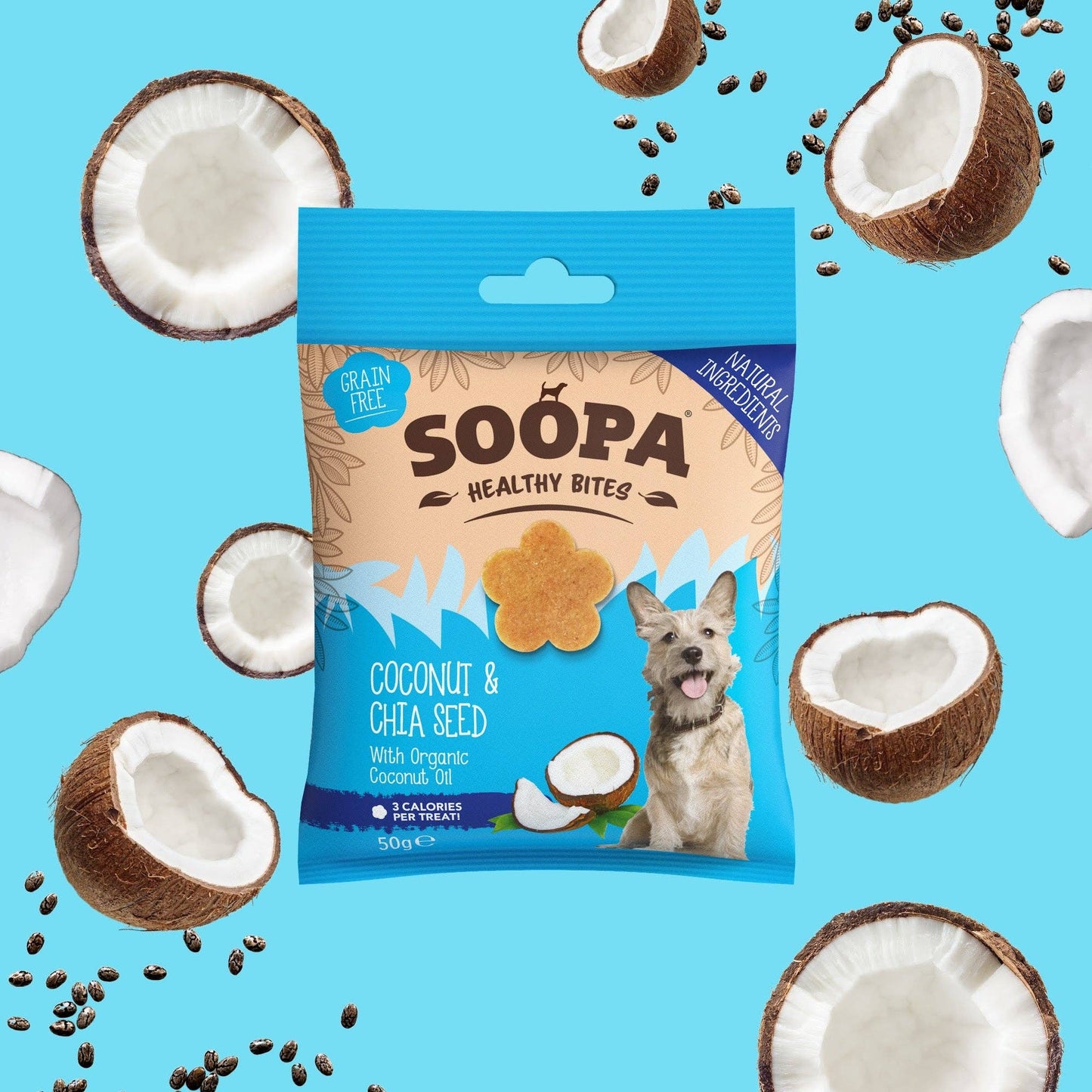 Soopa Healthy Bites Kokos & Chiasamen Hundesnacks