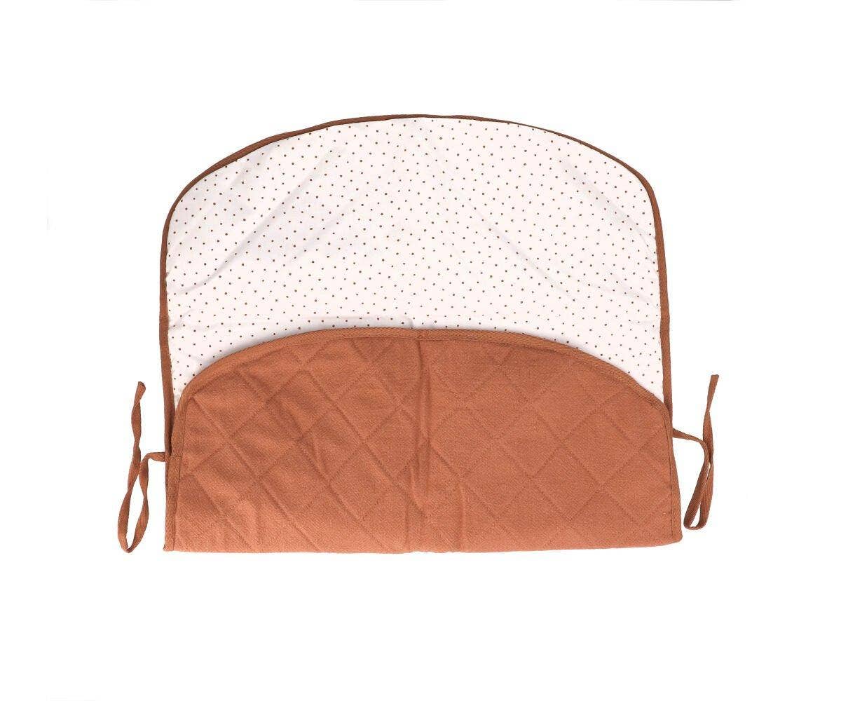 Braune Baby Wickelauflage aus Baumwolle