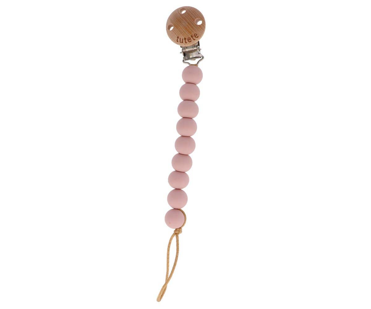 Schnullerhalter aus Silikon pink