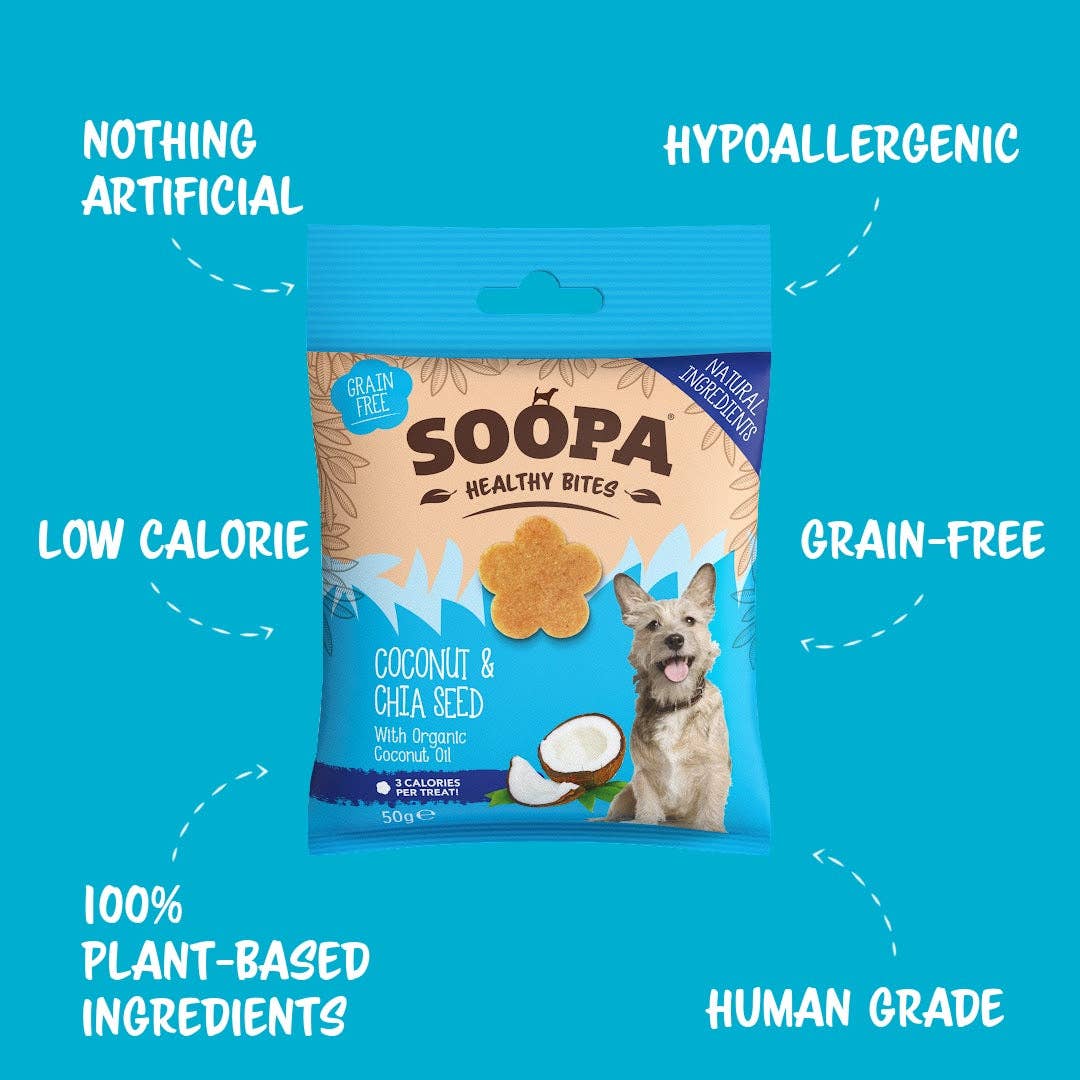 Soopa Healthy Bites Kokos & Chiasamen Hundesnacks