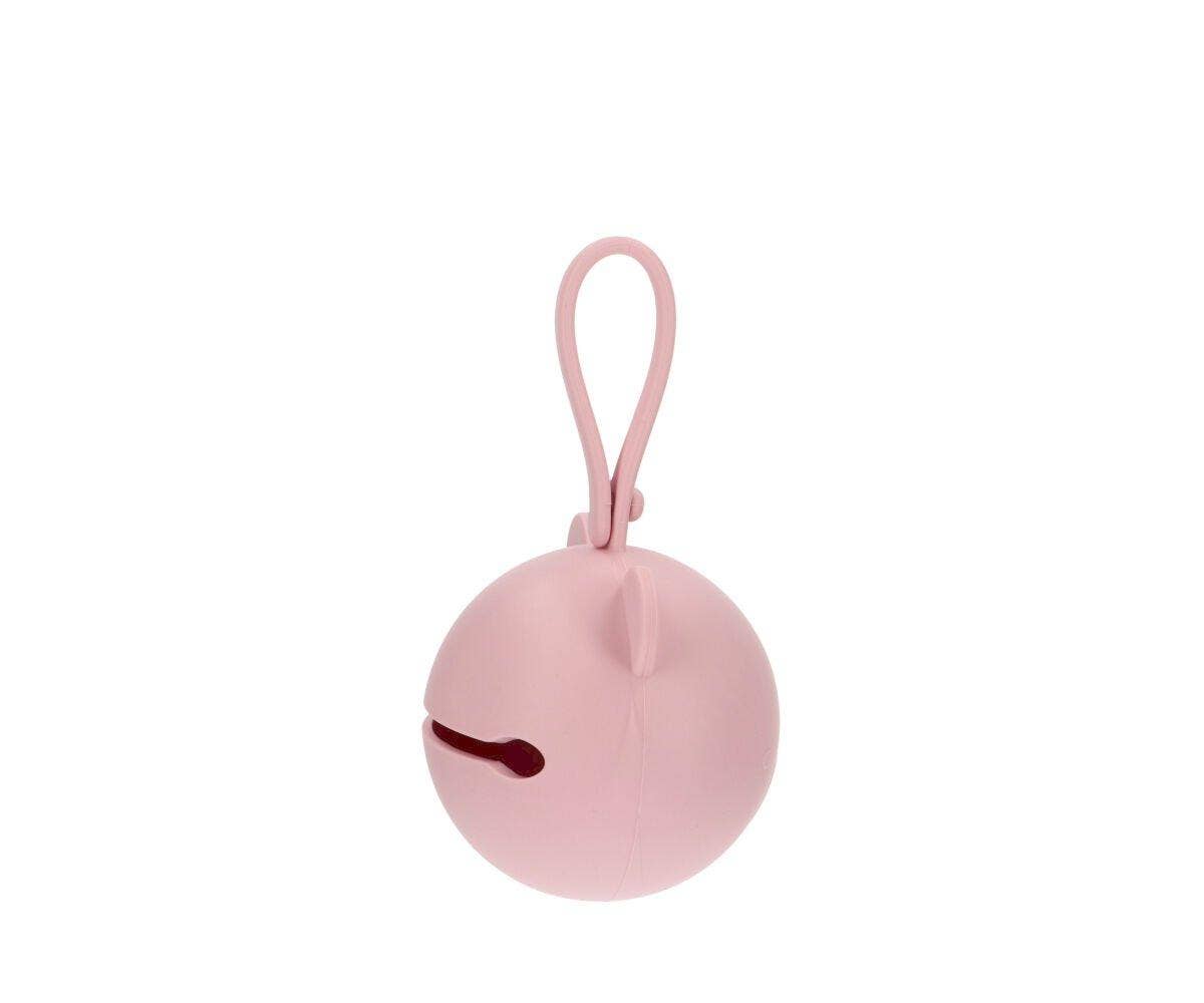 Baby-Schnullerhalter aus Silikon, Bär Rosa